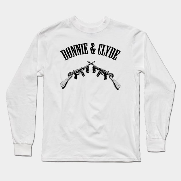 Bonnie & Clyde Long Sleeve T-Shirt by andrea-balza